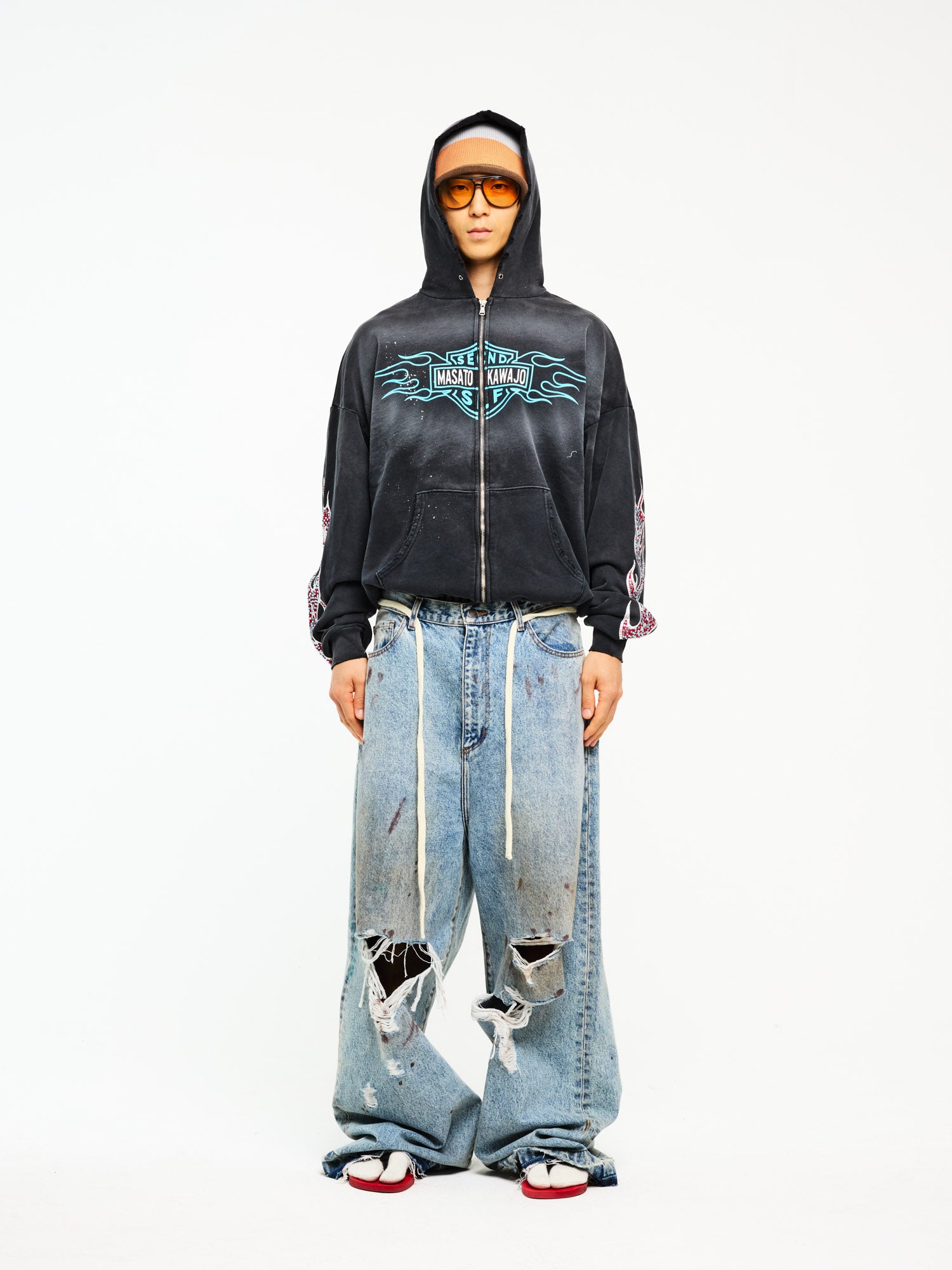 FIRESTORM VINTAGE HOODIE X MASATO KAWAJO - secndslf