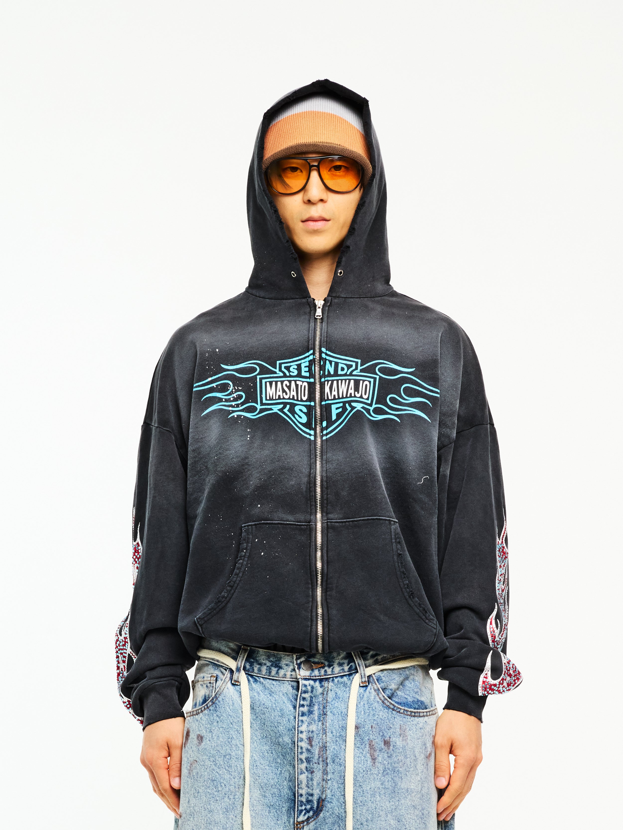 FIRESTORM VINTAGE HOODIE X MASATO KAWAJO - secndslf