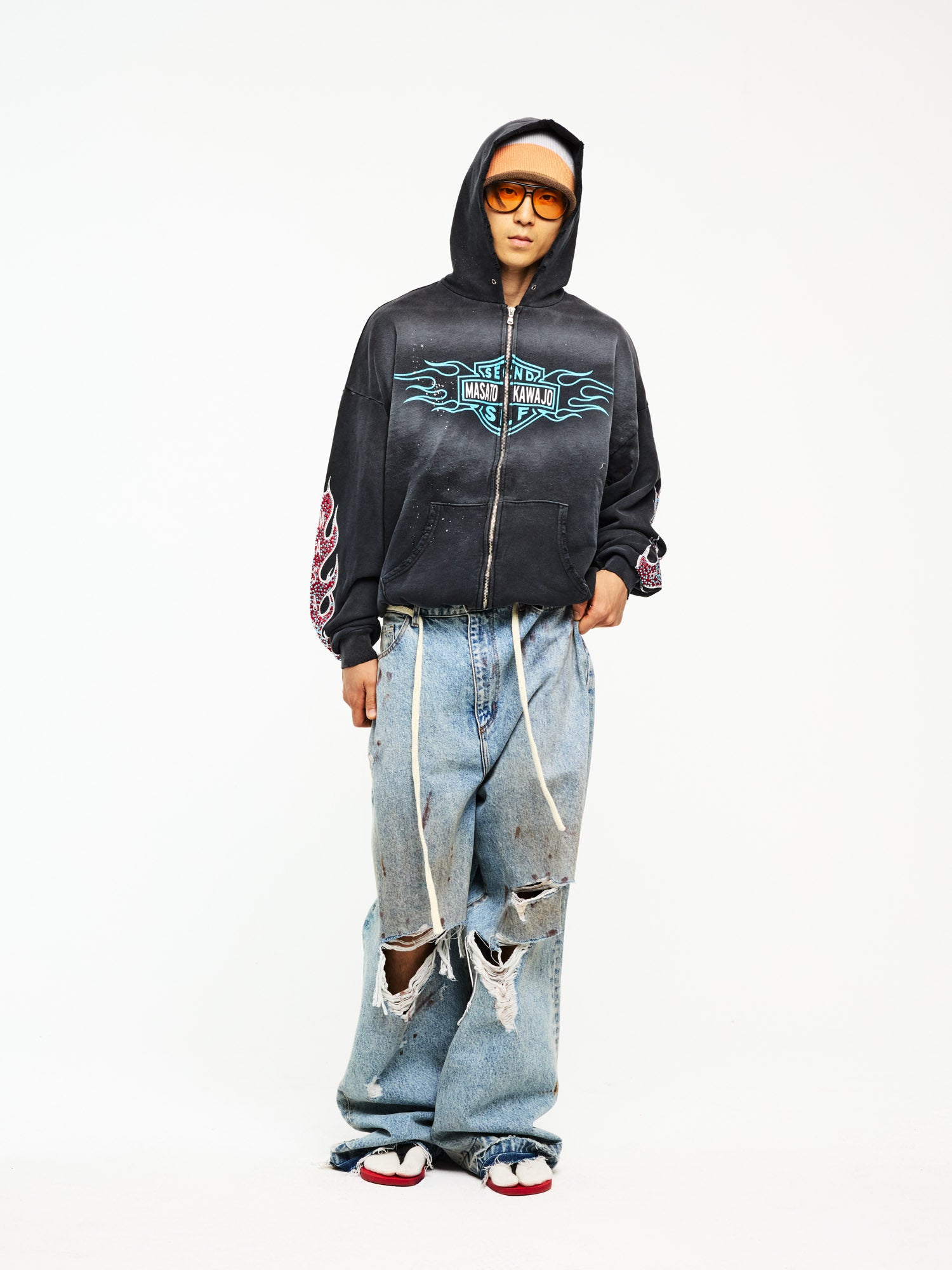 FIRESTORM VINTAGE HOODIE X MASATO KAWAJO - secndslf