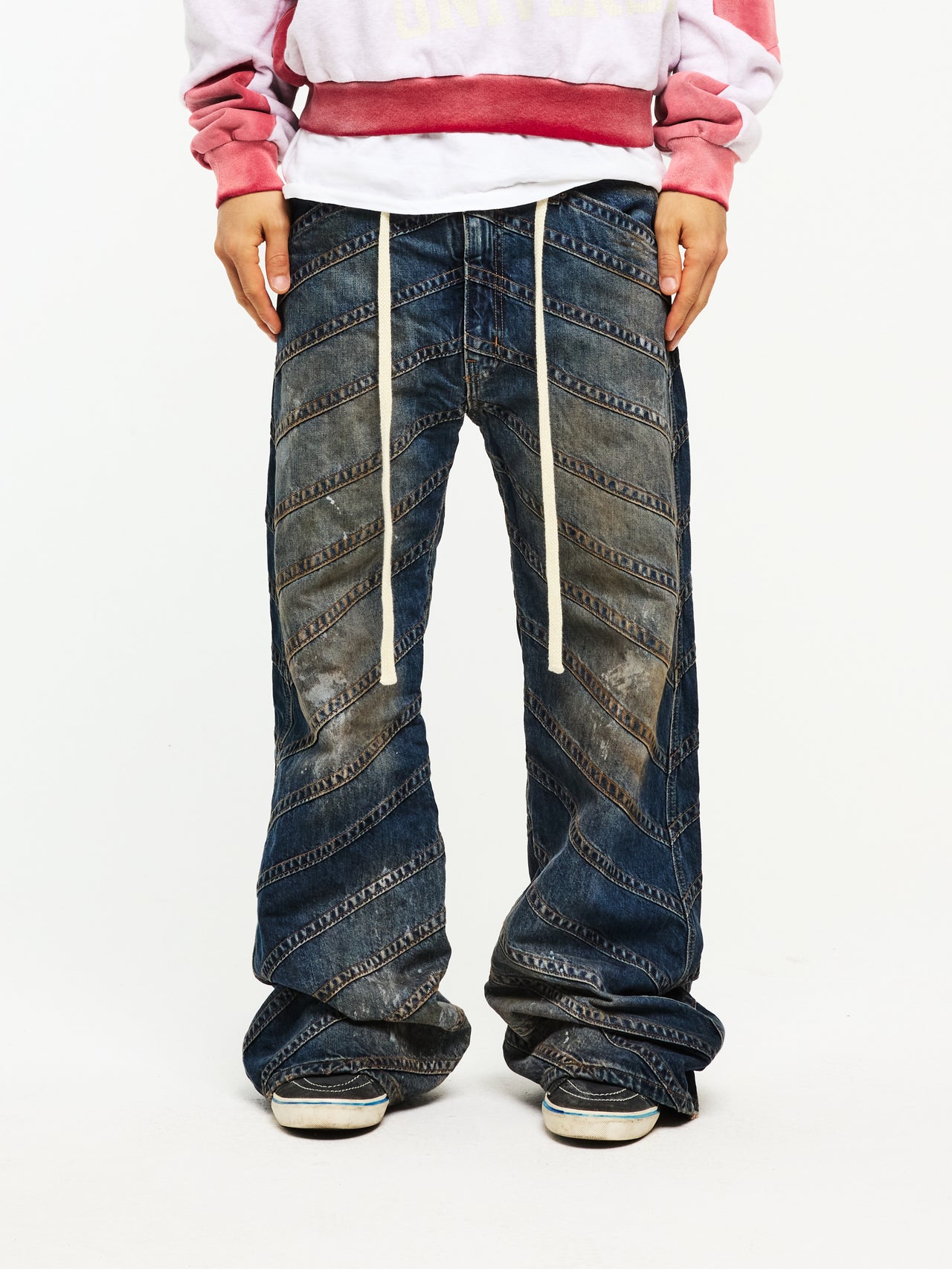 CHEVRON DENIM PANT