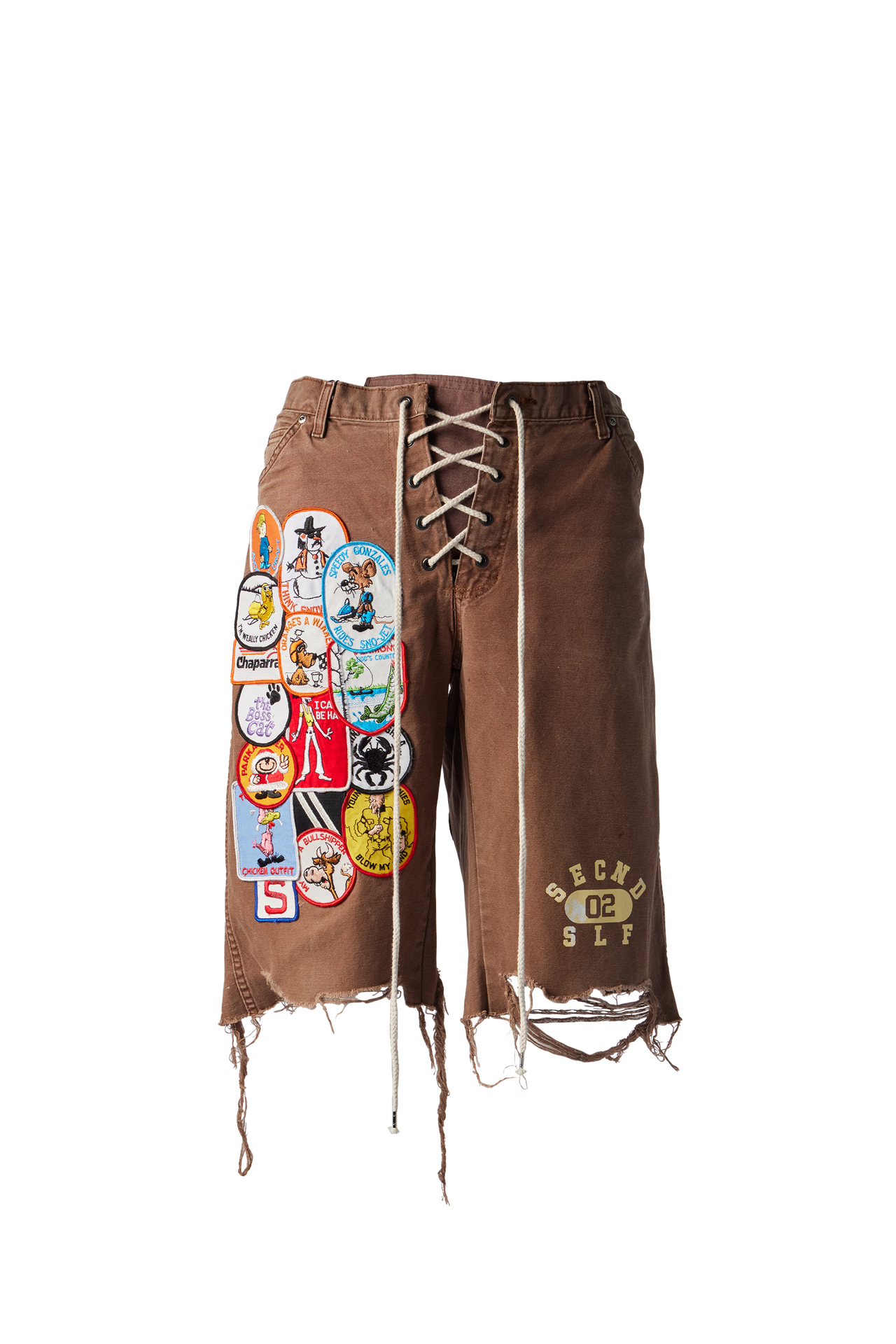 REWORKED VINTAGE PATCHWORK FIELD DAY SHORT