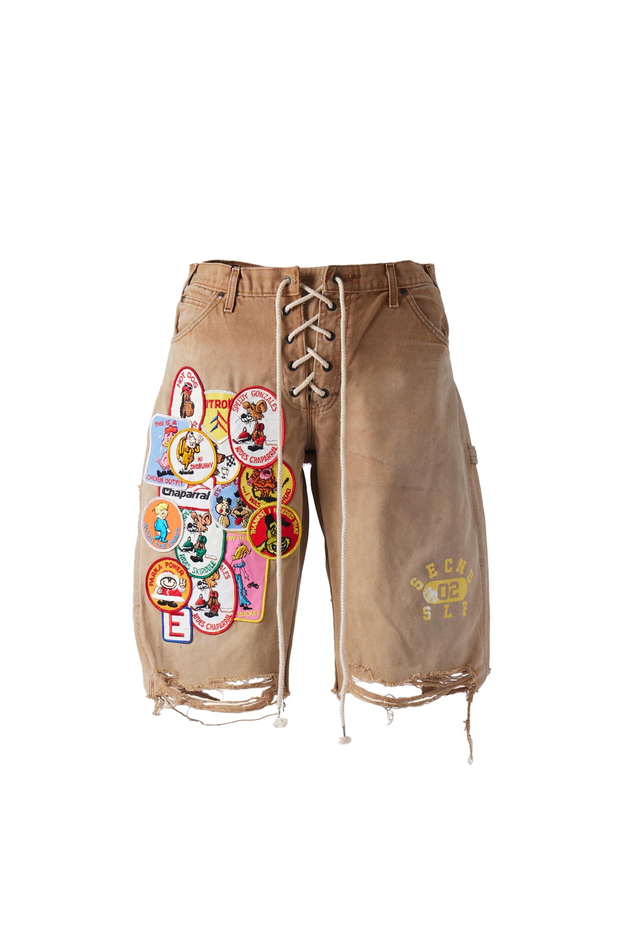 REWORKED VINTAGE PATCHWORK FIELD DAY SHORT