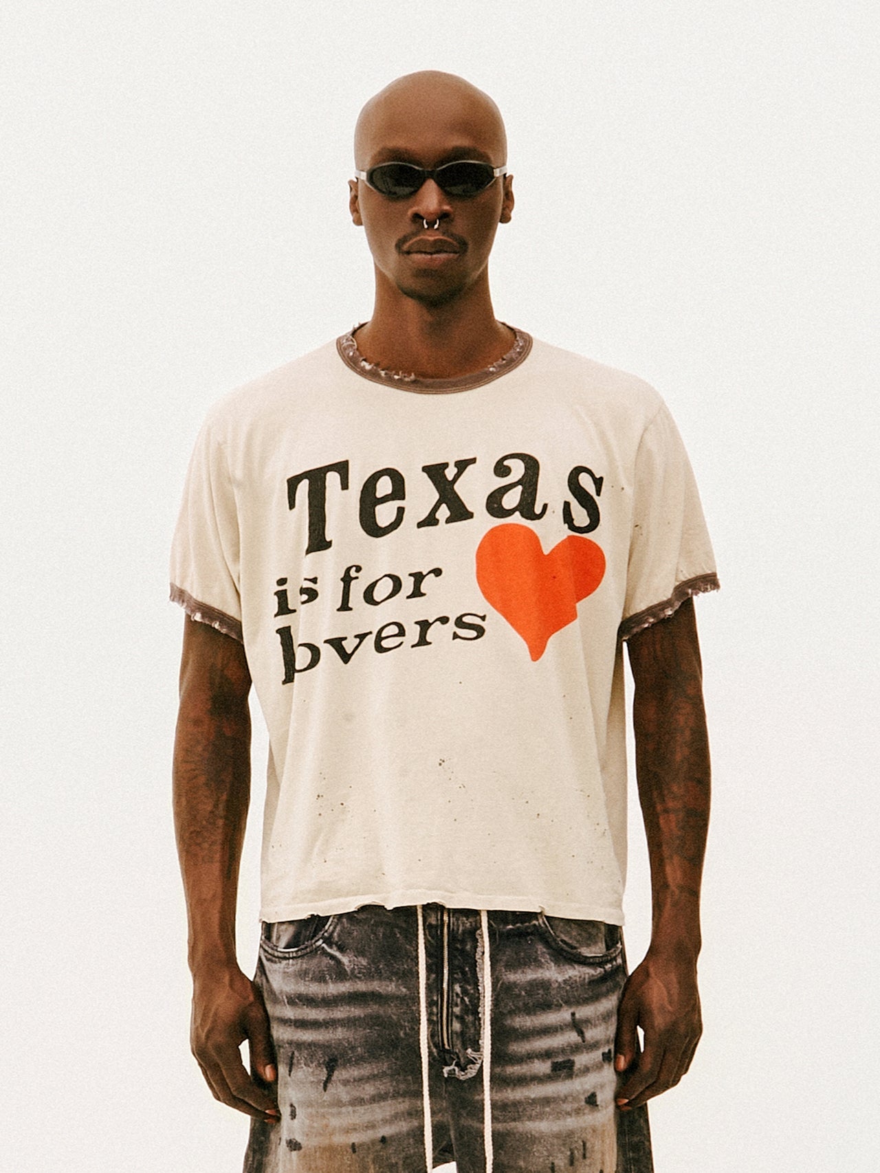 TEXAS IS FOR LOVERS RINGER TEE